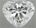 Natural Diamond 0.34 Carats, Heart with  Cut, F Color, VVS1 Clarity and Certified by GIA