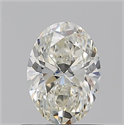 Natural Diamond 0.77 Carats, Oval with  Cut, J Color, VVS1 Clarity and Certified by GIA