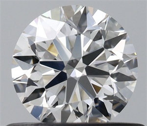 Picture of Natural Diamond 0.52 Carats, Round with Excellent Cut, G Color, VVS2 Clarity and Certified by IGI