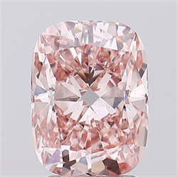 Picture of Lab Grown Diamond 2.77 Carats, CUSHION MODIFIED with  Cut, Fancy Intense Pink Color, VS1 Clarity and Certified by IGI
