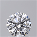 Lab Grown Diamond 1.02 Carats, Round with Ideal Cut, D Color, VVS2 Clarity and Certified by IGI
