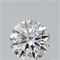Natural Diamond 0.50 Carats, Round with Excellent Cut, D Color, IF Clarity and Certified by HRD