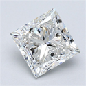 Natural Diamond 1.51 Carats, Princess with  Cut, G Color, VS1 Clarity and Certified by GIA