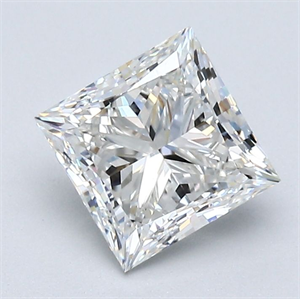 Picture of Natural Diamond 1.51 Carats, Princess with  Cut, G Color, VS1 Clarity and Certified by GIA
