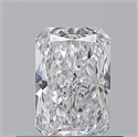 Natural Diamond 0.56 Carats, Radiant with  Cut, D Color, SI1 Clarity and Certified by GIA