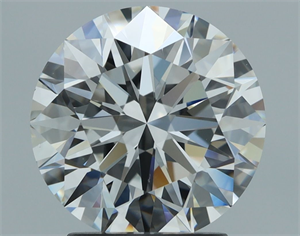 Picture of Natural Diamond 2.52 Carats, Round with Excellent Cut, F Color, IF Clarity and Certified by GIA