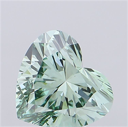 Picture of Lab Grown Diamond 5.59 Carats, Heart with  Cut, Fancy Vivid Green Color, VVS2 Clarity and Certified by IGI
