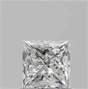 Natural Diamond 0.80 Carats, Princess with  Cut, H Color, VVS2 Clarity and Certified by GIA