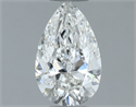 Natural Diamond 0.50 Carats, Pear with  Cut, H Color, SI1 Clarity and Certified by GIA