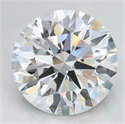 Lab Grown Diamond 2.53 Carats, Round with Excellent Cut, D Color, VVS1 Clarity and Certified by GIA