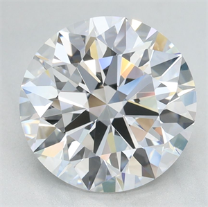 Picture of Lab Grown Diamond 2.53 Carats, Round with Excellent Cut, D Color, VVS1 Clarity and Certified by GIA