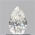 Natural Diamond 0.43 Carats, Pear with  Cut, H Color, VVS1 Clarity and Certified by GIA