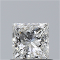 Natural Diamond 0.54 Carats, Princess with  Cut, G Color, VS2 Clarity and Certified by GIA