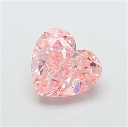 Picture of Lab Grown Diamond 2.01 Carats, Heart with  Cut, Fancy Vivid Pink Color, VS1 Clarity and Certified by IGI