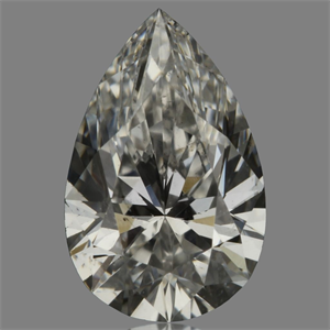 Picture of Natural Diamond 0.56 Carats, Pear with  Cut, E Color, SI2 Clarity and Certified by GIA