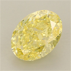 Picture of Lab Grown Diamond 1.88 Carats, Oval with  Cut, Fancy Vivid Yellow Color, VS2 Clarity and Certified by IGI