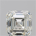 Natural Diamond 0.93 Carats, Asscher with  Cut, K Color, VVS1 Clarity and Certified by GIA