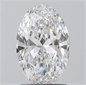Natural Diamond 1.24 Carats, Oval with  Cut, D Color, VS2 Clarity and Certified by GIA