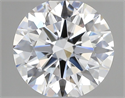Lab Grown Diamond 1.09 Carats, Round with Ideal Cut, D Color, VVS2 Clarity and Certified by IGI