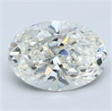 Natural Diamond 2.72 Carats, Oval with  Cut, J Color, SI1 Clarity and Certified by GIA