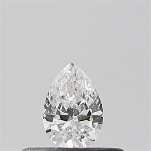 Foto Diamante Natural 0.18 quilates, De pera , Color D, claridad SI2 y certificado GIA de