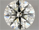 Natural Diamond 4.20 Carats, Round with Excellent Cut, K Color, SI2 Clarity and Certified by GIA