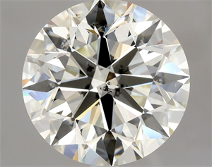 Picture of Natural Diamond 4.20 Carats, Round with Excellent Cut, K Color, SI2 Clarity and Certified by GIA