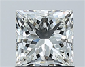 Natural Diamond 1.10 Carats, Princess with  Cut, I Color, VVS2 Clarity and Certified by GIA