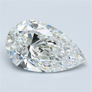 Foto Diamante Natural 3.03 quilates, De pera , Color G, claridad VS2 y certificado GIA de