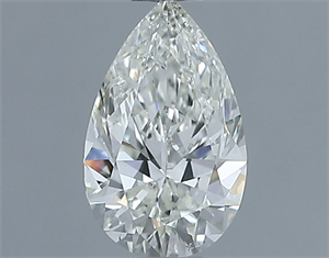 Picture of Natural Diamond 0.51 Carats, Pear with  Cut, H Color, SI1 Clarity and Certified by IGI