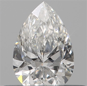 Picture of Natural Diamond 0.14 Carats, Pear with  Cut, F Color, VS2 Clarity and Certified by IGI