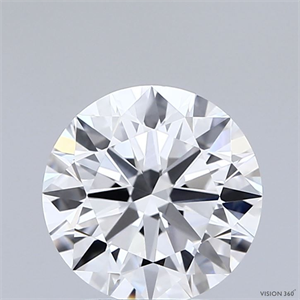 Picture of Lab Grown Diamond 2.00 Carats, Round with Excellent Cut, D Color, VVS2 Clarity and Certified by IGI