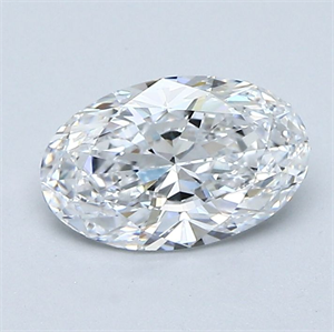 Picture of Natural Diamond 1.01 Carats, Oval with  Cut, D Color, VVS2 Clarity and Certified by GIA