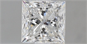 Natural Diamond 1.01 Carats, Princess with  Cut, F Color, SI2 Clarity and Certified by GIA