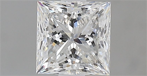 Picture of Natural Diamond 1.01 Carats, Princess with  Cut, F Color, SI2 Clarity and Certified by GIA