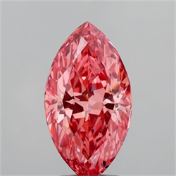 Picture of Lab Grown Diamond 3.12 Carats, Marquise with  Cut, Fancy Vivid Pink Color, VS2 Clarity and Certified by IGI