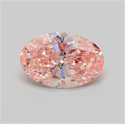 Picture of Lab Grown Diamond 2.16 Carats, Oval with  Cut, Fancy Vivid Pink Color, VVS2 Clarity and Certified by IGI