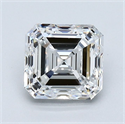 Natural Diamond 1.50 Carats, Asscher with  Cut, E Color, VS1 Clarity and Certified by GIA