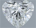 Natural Diamond 0.50 Carats, Heart with  Cut, H Color, VVS2 Clarity and Certified by IGI