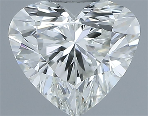 Picture of Natural Diamond 0.50 Carats, Heart with  Cut, H Color, VVS2 Clarity and Certified by IGI