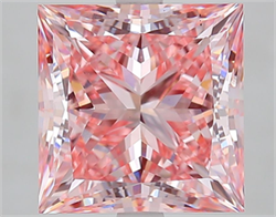 Picture of Lab Grown Diamond 5.58 Carats, Princess with  Cut, Fancy Intense Pink Color, VS1 Clarity and Certified by IGI