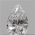 Natural Diamond 0.16 Carats, Pear with  Cut, D Color, SI1 Clarity and Certified by IGI
