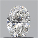Natural Diamond 0.43 Carats, Oval with  Cut, F Color, VVS1 Clarity and Certified by GIA
