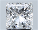 Natural Diamond 1.50 Carats, Princess with  Cut, D Color, VS1 Clarity and Certified by GIA