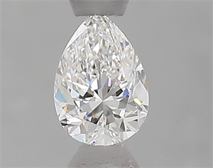 Picture of Natural Diamond 0.40 Carats, Pear with  Cut, E Color, VVS2 Clarity and Certified by GIA