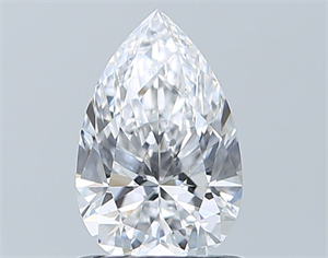Picture of Natural Diamond 0.91 Carats, Pear with  Cut, D Color, VS2 Clarity and Certified by GIA