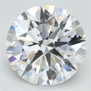Picture of Lab Grown Diamond 4.03 Carats, Round with Excellent Cut, D Color, VVS1 Clarity and Certified by GIA