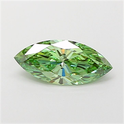 Picture of Lab Grown Diamond 1.21 Carats, Marquise with  Cut, Fancy Vivid Green Color, VVS2 Clarity and Certified by IGI