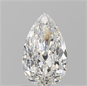 Natural Diamond 0.66 Carats, Pear with  Cut, F Color, VS1 Clarity and Certified by GIA