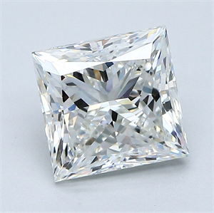 Foto Diamante Natural 2.50 quilates, Princesa , Color H, claridad VS2 y certificado GIA de